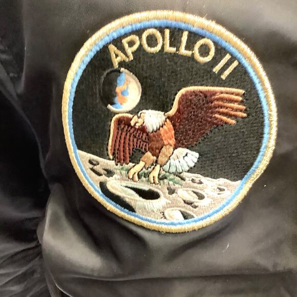 Alpha Industries MA-1 NASA Apollo 11 Bomber Jacket Mens XL Patches Reversible? - Picture 7 of 10